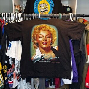 Vintage Marilyn Monroe Double Sided Memorial T Shirt XL Single Stitch Black Tee